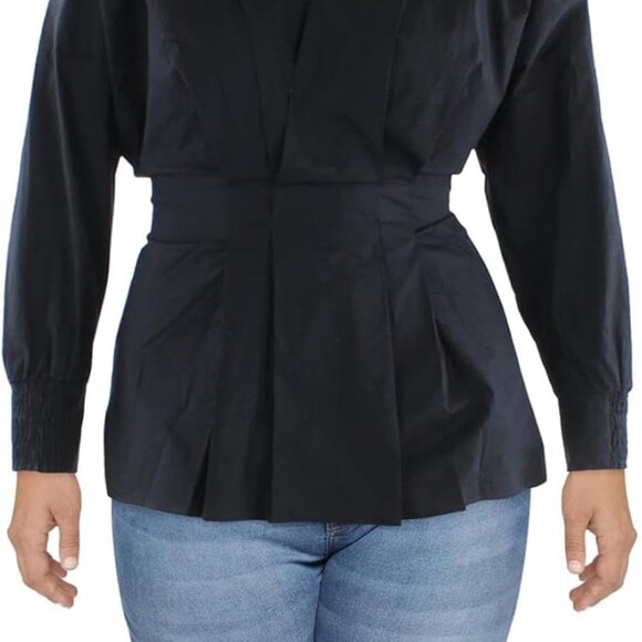 CITY CHIC Sophisticated Shirt with Long Sleeves in Black Size 16W Brand New - Picture 7 of 8